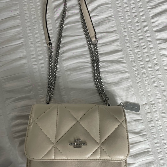 Coach Ivory Quilted Crossbody Bag - Picture 1 of 5
